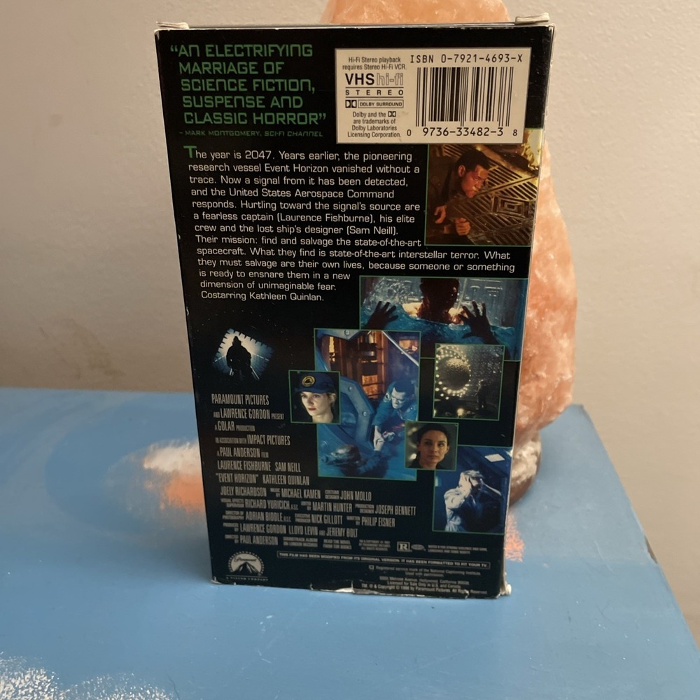 Event Horizon VHS Sci-Fi 1997 Sam Neil Lawrence Fishburne Horror Paramount - Picture 4 of 4